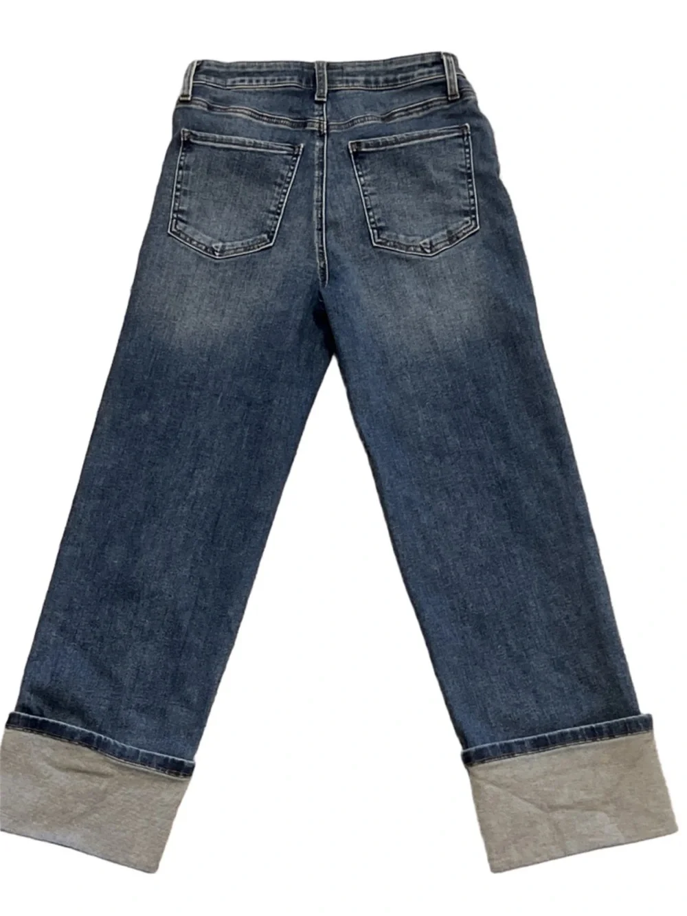 Kut from the Kloth Fay Fab Ab Cuffed Straight Leg Jeans - Picture 4 of 6